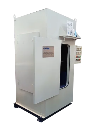 Вибрационная установка для отделения керамики однопозиционная, закрытого типа