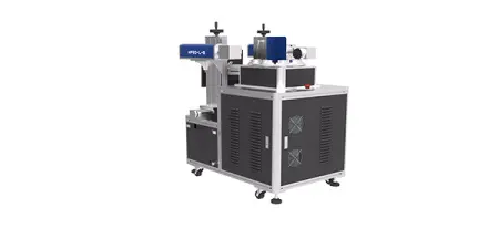 8-позиционный оптоволоконный станок лазерной маркировки лампочек с двойной головкой MF20-L-B