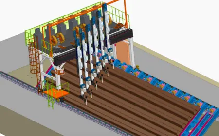 Станок для внешней сварки П-образных рёбер