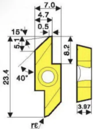 Твердосплавная сменная пластина ABW-15R4015M