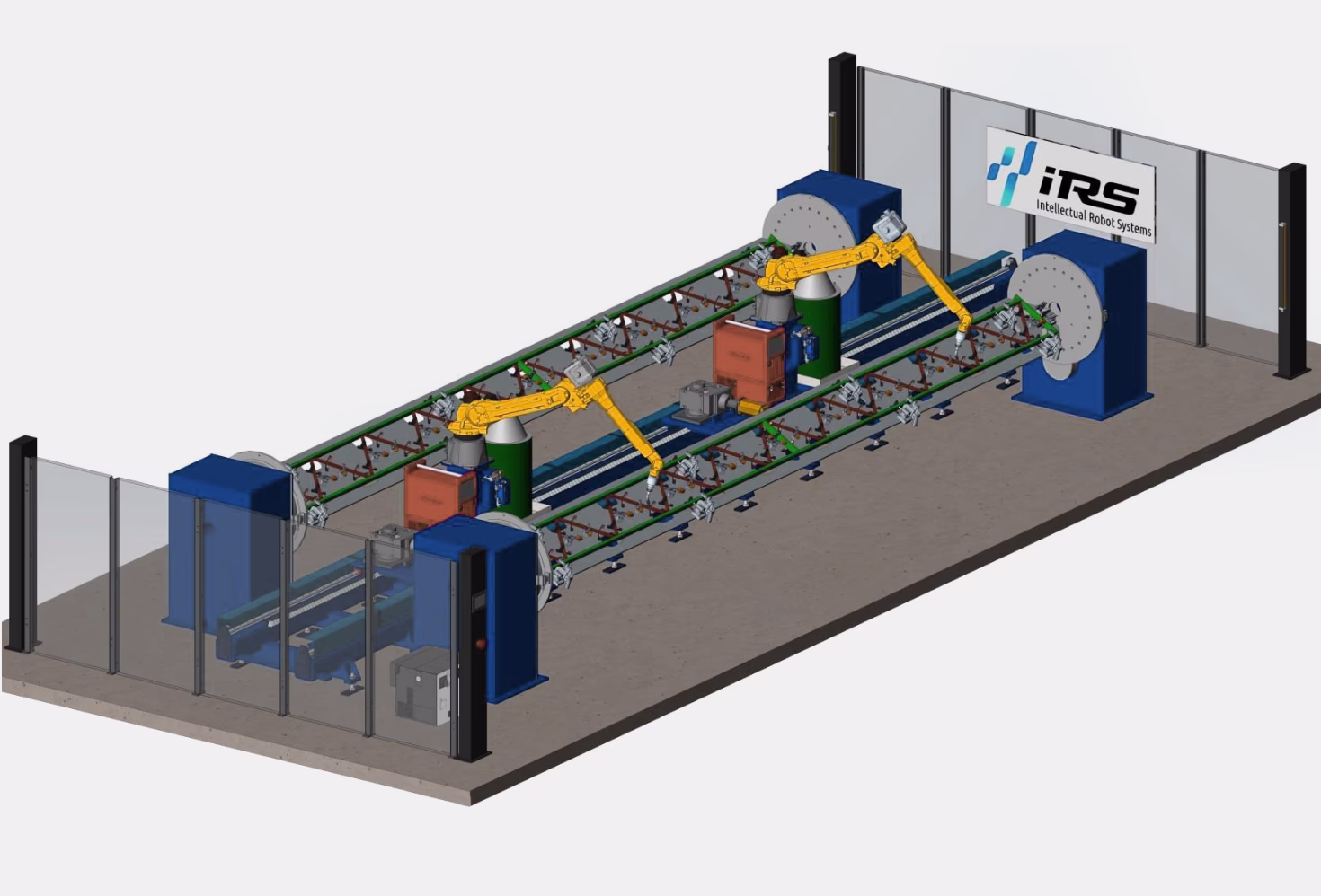 Общий вид комплекса. Модель роботизированной сварки строительных конструкций для нужд народного хозяйства