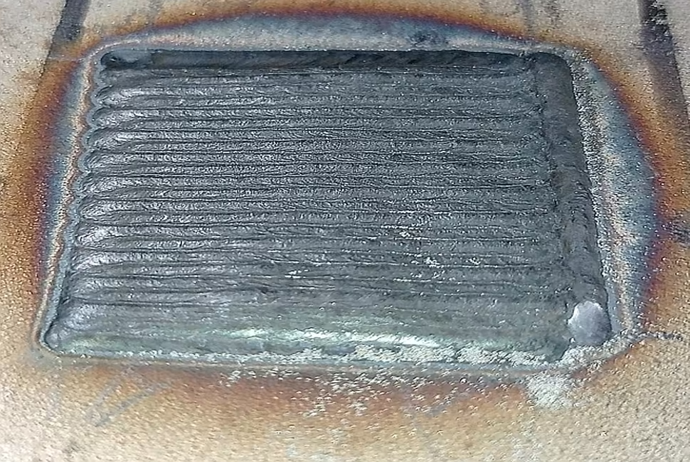 Пример лазерной наплавки. Плоскостная наплавка 1