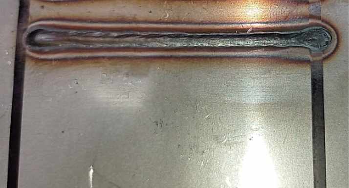 Лазерная сварка 3200 / 4100 Вт с присадкой. Нержавеющая сталь жаростойкая 2 мм Лицевая сторона шва 1