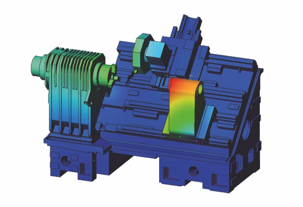 Точный анализ методом конечных элементов токарного станка с ЧПУ IRT-T5.2-1000S