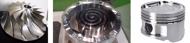 Получаемые изделия пятиосевого обрабатывающего центра IRT-KDVM2085VC