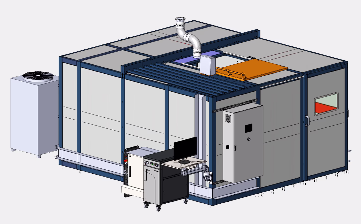 Роботизированный комплекс лазерной закалки Вид 1