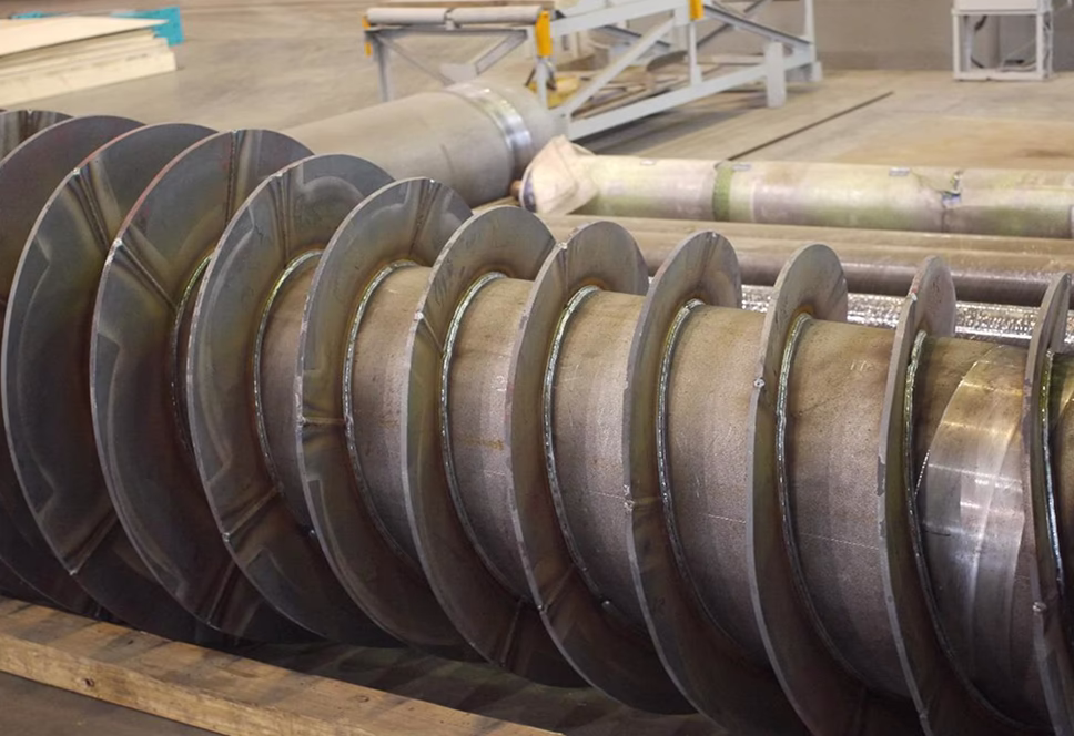 Изделие типа «шнек» на РТК лазерной сварки шнеков