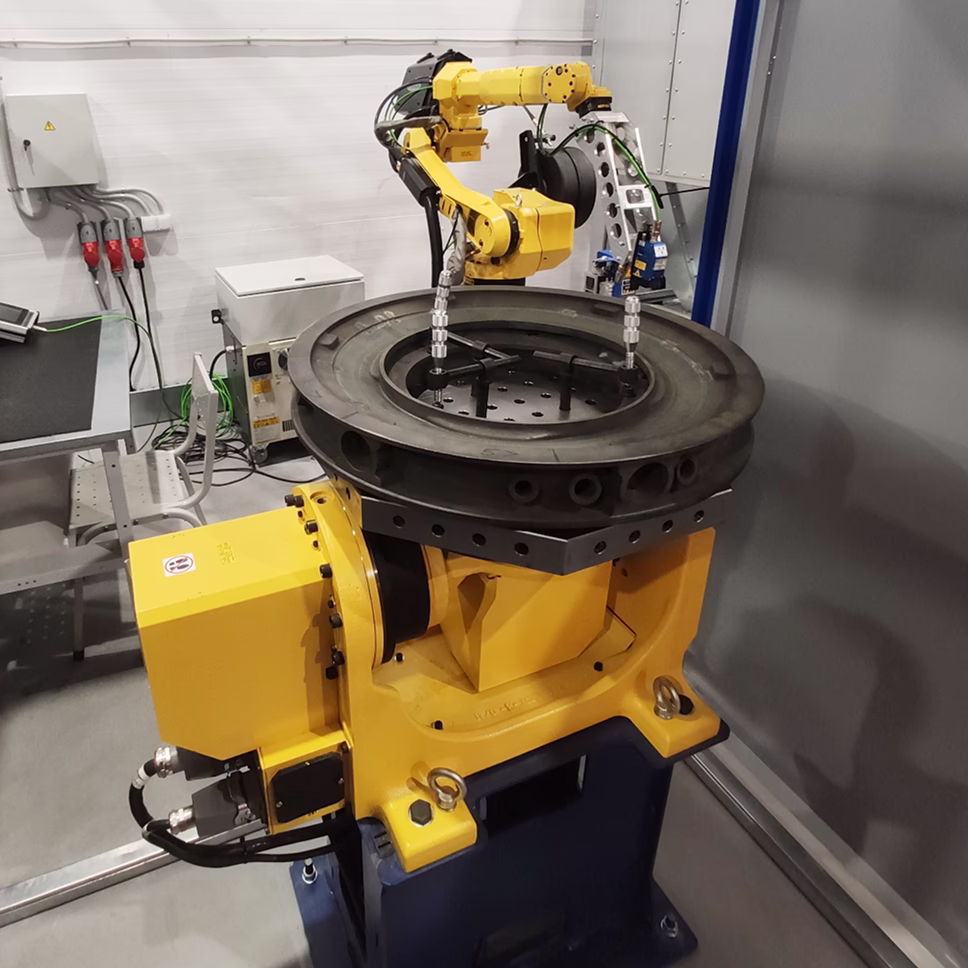 Сварочный позиционер автоматизированной установки для наплавки труб